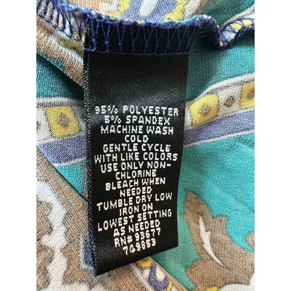 Nicole Miller Blue Pailsey Mini Dress Size Small - Picture 4 of 4